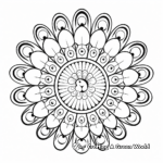 Stylized Peacock Mandala Coloring Pages 4