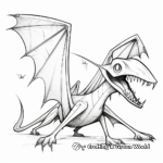 Stylized Pterodactyl Coloring Pages for Artistic Teens 1