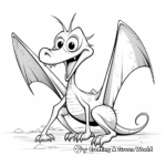 Stylized Pterodactyl Coloring Pages for Artistic Teens 4
