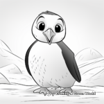 Stylized Puffin Portraits Coloring Pages 2