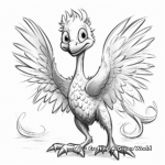 Stylized Pyroraptor Art Coloring Pages 2