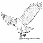 Stylized Steller's Sea Eagle Flying Coloring Pages 3