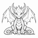 Stylized Symmetrical Dragon Coloring Pages 1