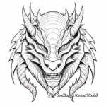 Stylized Symmetrical Dragon Coloring Pages 3