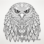 Stylized Tribal Eagle Coloring Pages for Artists 3