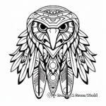 Stylized Tribal Golden Eagle Coloring Pages 3