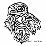 Stylized Tribal Golden Eagle Coloring Pages 4