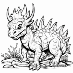 Styracosaurus and Other Dinosaurs Coloring Pages 2