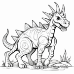 Styracosaurus and Other Dinosaurs Coloring Pages 4