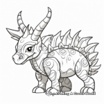 Styracosaurus Fossil Coloring Sheets 2