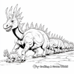 Styracosaurus Herd Migrating Coloring Pages 2