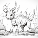 Styracosaurus in Different Perspectives Coloring Pages 2