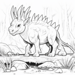 Styracosaurus in its Natural Habitat Coloring Pages 1