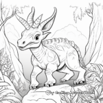 Styracosaurus in its Natural Habitat Coloring Pages 4