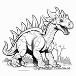 Styracosaurus vs T-Rex Dynamic Battle Coloring Pages 2