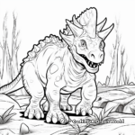 Styracosaurus vs T-Rex Dynamic Battle Coloring Pages 4