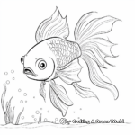 Subtle Shades of Gold: Goldfish Coloring Pages 1