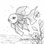 Subtle Shades of Gold: Goldfish Coloring Pages 2