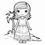 Summer Fun: Beach Dress Coloring Pages 4