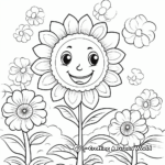 Summer Garden Flower Coloring Pages 3