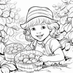 Summer Raspberry Harvest Coloring Pages 3