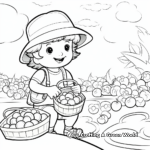 Summer Raspberry Harvest Coloring Pages 4