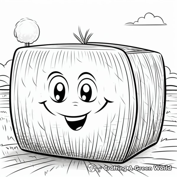 Hay Bale Coloring Pages - Free &amp; Printable!