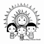 Sun and Moon from Different Cultures Coloring Pages 1