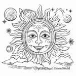 Sun and Moon from Different Cultures Coloring Pages 3