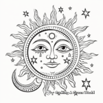 Sun and Moon from Different Cultures Coloring Pages 4