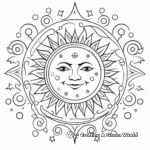 Sun and Moon Mandala Coloring Pages 1