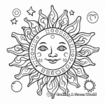 Sun God and Moon Goddess Coloring Pages 1