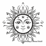 Sun God and Moon Goddess Coloring Pages 2