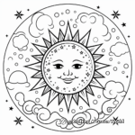Sun Moon and Star Mandala Coloring Pages 4