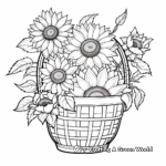 Sunflower Basket Coloring Pages for Sunny Spirits 3