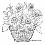 Sunflower Basket Coloring Pages for Sunny Spirits 4