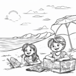 Sunny Beach Day Coloring Pages 1