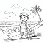 Sunny Beach Day Coloring Pages 2