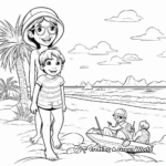 Sunny Beach Day Coloring Pages 3