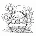 Sunny Day Flower Basket Coloring Pages 4