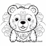 Sunny Day Honey Bear Head Coloring Pages 3