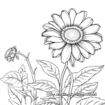 Sunny Gerbera Daisy Coloring Pages 1