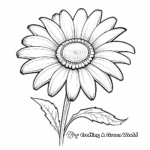 Sunny Gerbera Daisy Coloring Pages 2