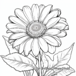 Sunny Gerbera Daisy Coloring Pages 3