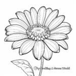 Sunny Gerbera Daisy Coloring Pages 4