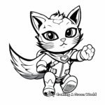 Super Cat Kid Flying Coloring Pages 2