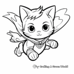 Super Cat Kid Flying Coloring Pages 4