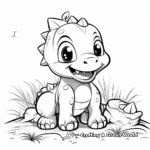 Super Cute Dino Friends Coloring Pages 4