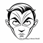 Superhero Nose themed Coloring Pages 1