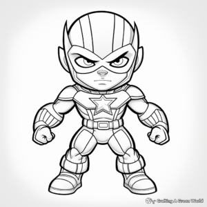Superhero-Themed Blank Coloring Pages 1